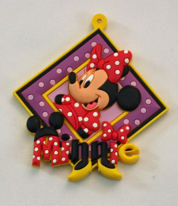 MICKEY /& MINNIE MOUSE Keychains Key Chain PVC Rubber with Metal Ring