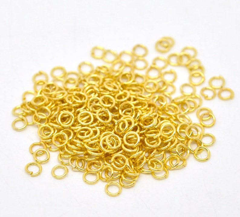 Bulk 1000 4mm Jump Rings Gold Plated Open Jump Rings Great for Etsy