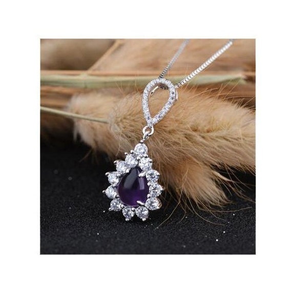 1 1/2 Ct Amethyst & 1 1/2 Ct Cubic Zirconia CZ St… - image 2