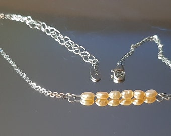 Natural Pearl Anklet 925 Chain Sterling Silver Pearls Bracelet Gemstone Jewelry