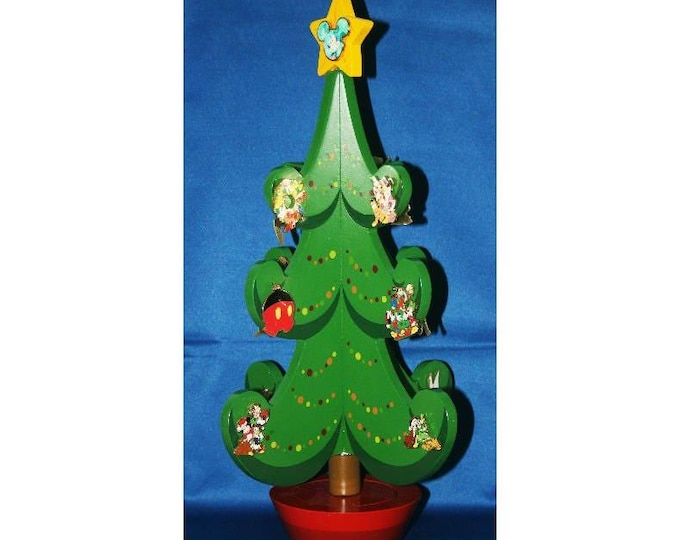Walt Disney Christmas Music Box Advent Pin Tree Includes all 25 LE 1000 Pins Mickey Mouse Tinkerbell Goofy Roger Rabbit Jessica Minnie Mouse