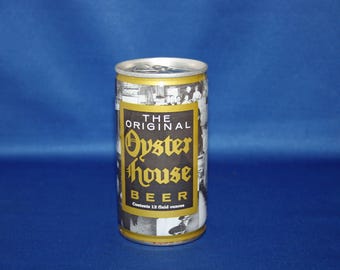 Vintage The Original Oyster House Beer Can Pull Tab Steel Unopened Empty Bar Memorabilia Barware Collectible Breweriana Advertisement
