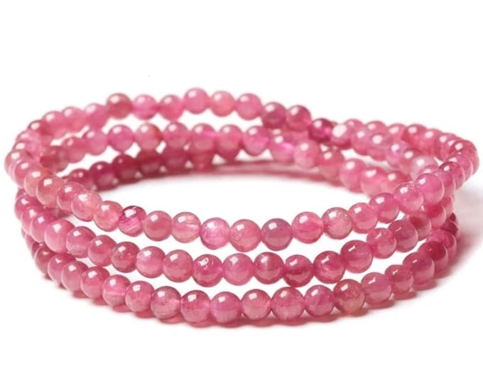 Natural Strawberry Quartz Bead Choker Necklace Gemstone Statement Jewelry Bracelet