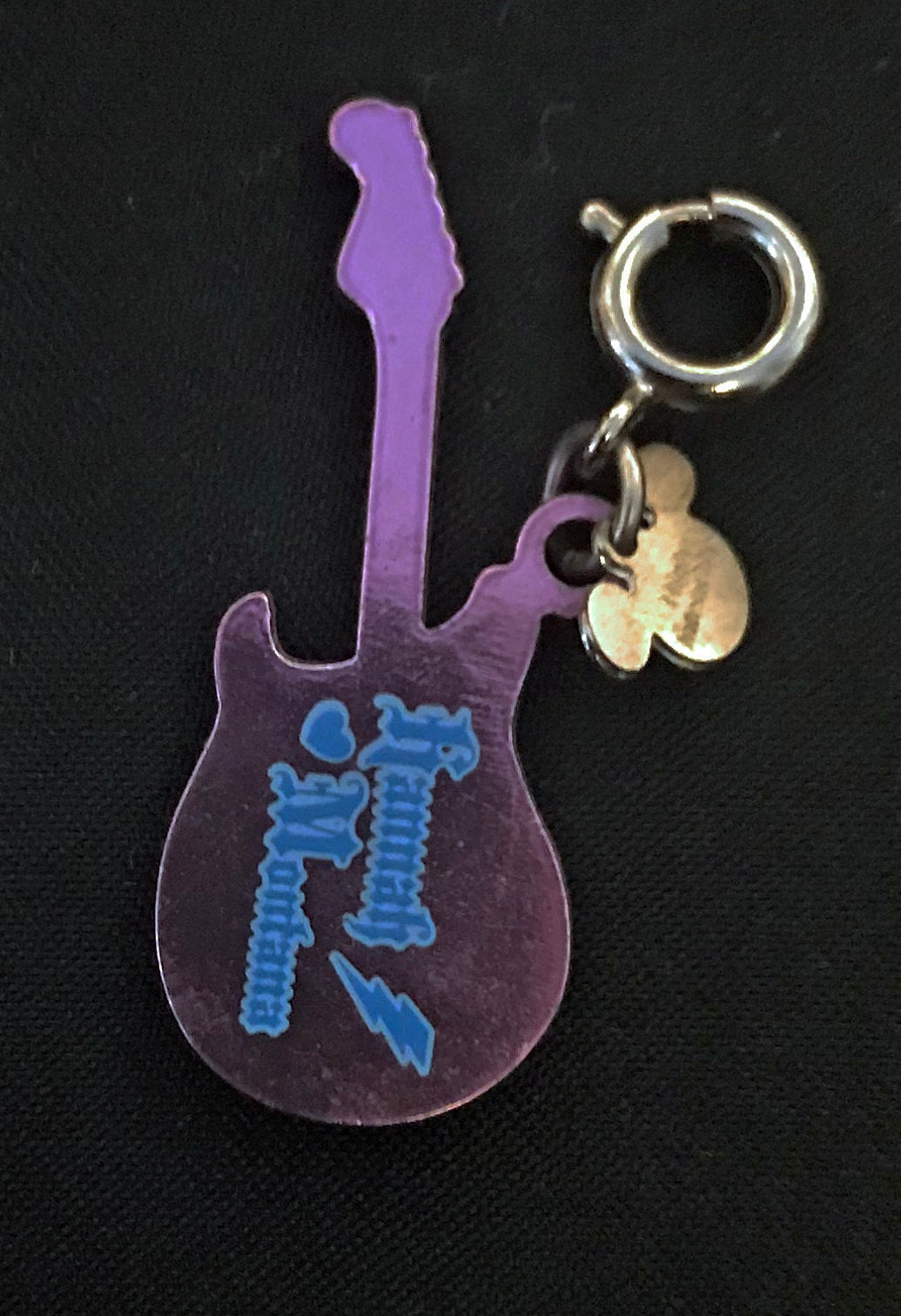 Disney Hannah Montana Crystal Guitar Charm Bracelet Charms Necklace