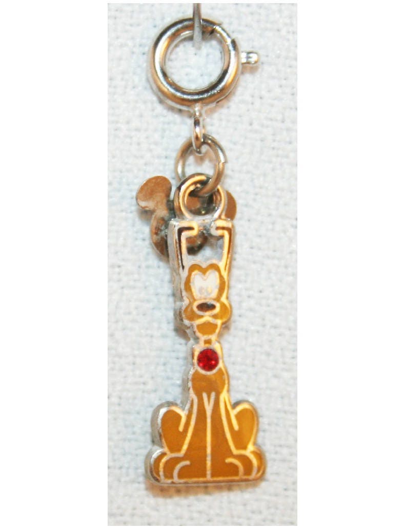 Disney Pluto Charm Double Sided Bracelet Charms Necklace Earring Charm