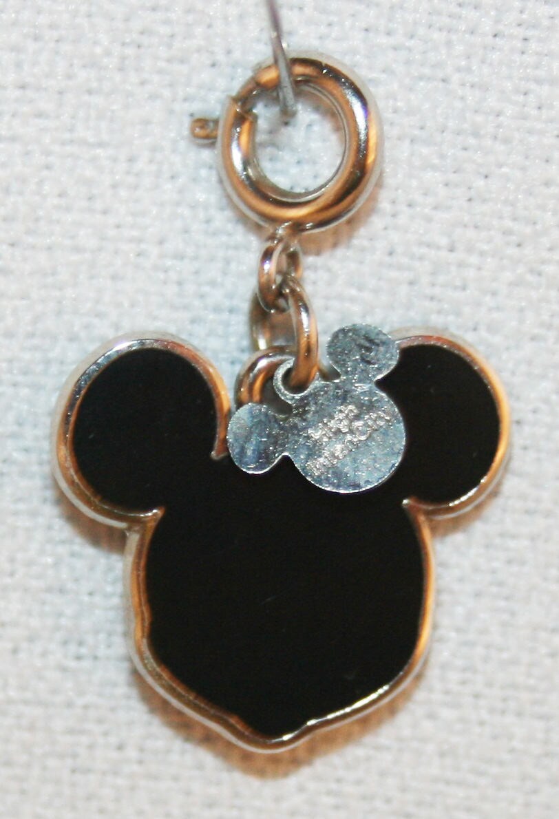 Disney Mickey Mouse Rhinestone Charm Double Sided Bracelet Charms