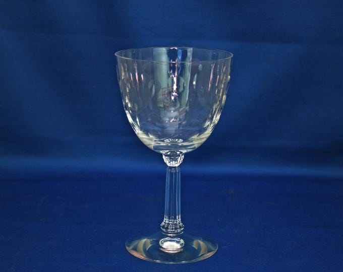 Vintage Spinet Wine Glass by Fostoria Glass Co circa 1950s Water Goblet white wine glass cut pattern 821 Bar Barware Breweriana