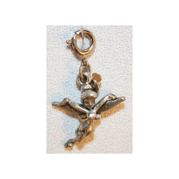 Disney Pewter Tinkerbell Charm Tinker Bell Bracelet Charms Necklace Earring Charm DIY Jewelry or Craft Supplies Peter Pan