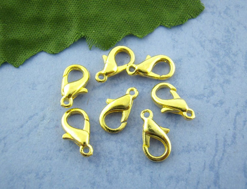 20 Pack 12mm Lobster Claw Clasp Gold Plated Clasps Great for Etsy