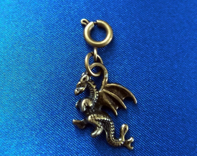 Dragon Charm Antique Bronze 2 Sided Bracelet Charms Necklace Pendant Jewelry Supplies Charms Craft Projects Fantasy Earrings Earring