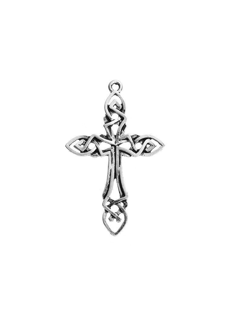 Sterling Silver Antiqued Celtic Cross Charm