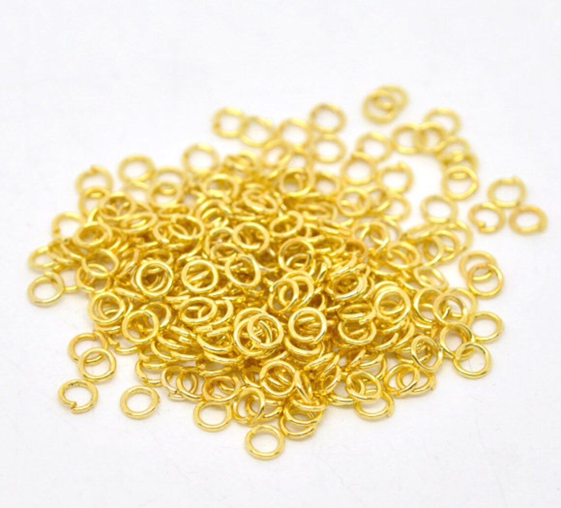 Bulk 1000 4mm Jump Rings Gold Plated Open Jump Rings Great for Etsy