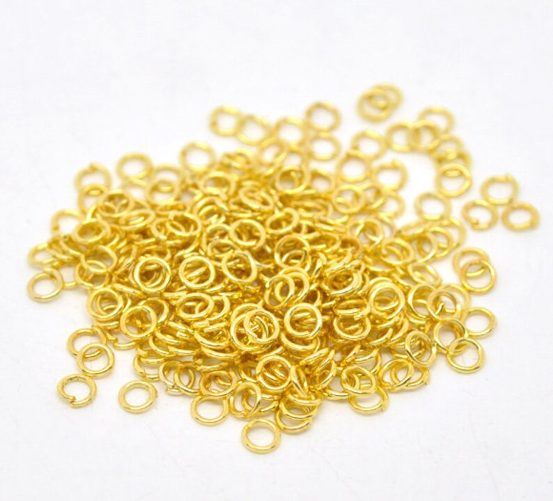 Bulk 1000 4mm Jump Rings Gold Plated Open Jump Rings Great for Etsy