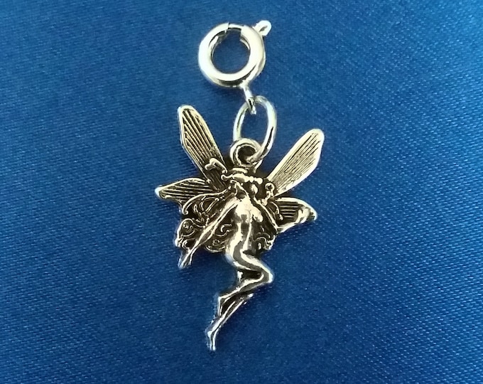 Pixie Fairy Charm Antique Silver Tone Angel Bracelet Charms Fairies Necklace Pendant Jewelry Supplies Charms Craft Projects Earrings Earring