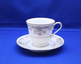 Vintage Teacup and Saucer Noritake China Gallery Pattern 7246 Made in Japan Tea Cup Ivory China coffee cup Morimura Brothers Nippon