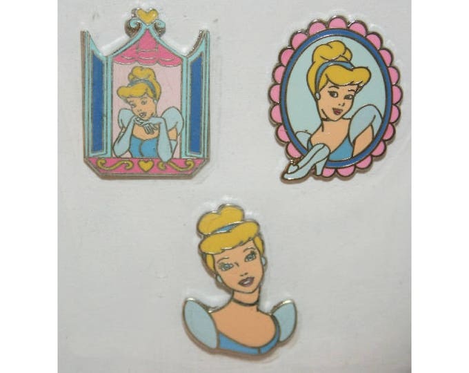 Disney Princess Cinderella Cloisonne Enamel Metal Charms Peel and Stick Stickers Scrapbook Craft Project Crafting Projects Charm