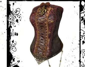 1/3 BJD STEAMPUNK CORSET, 1/3 BjD, SiD, YiD, EiD, Victorian bustier, Laces, eyelets