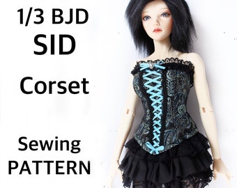 SID CORSET PATTERN, BjD Sewing Pattern,  DiY Doll Outfit, Bjd Clothes, Doll Clothing, Iplehouse SiD,