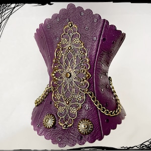 BJD UNDERBUST Leather CORSET, Steampunk corset, 1/3 BjD, SiD, YiD, EiD, Model doll, Souldoll Zenith, Victorian bustier