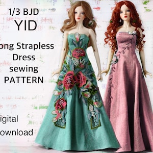 SEWING PATTERN BJD YiD SD16 Dress Long Female gown DiY Outfit Clothes Doll Clothing