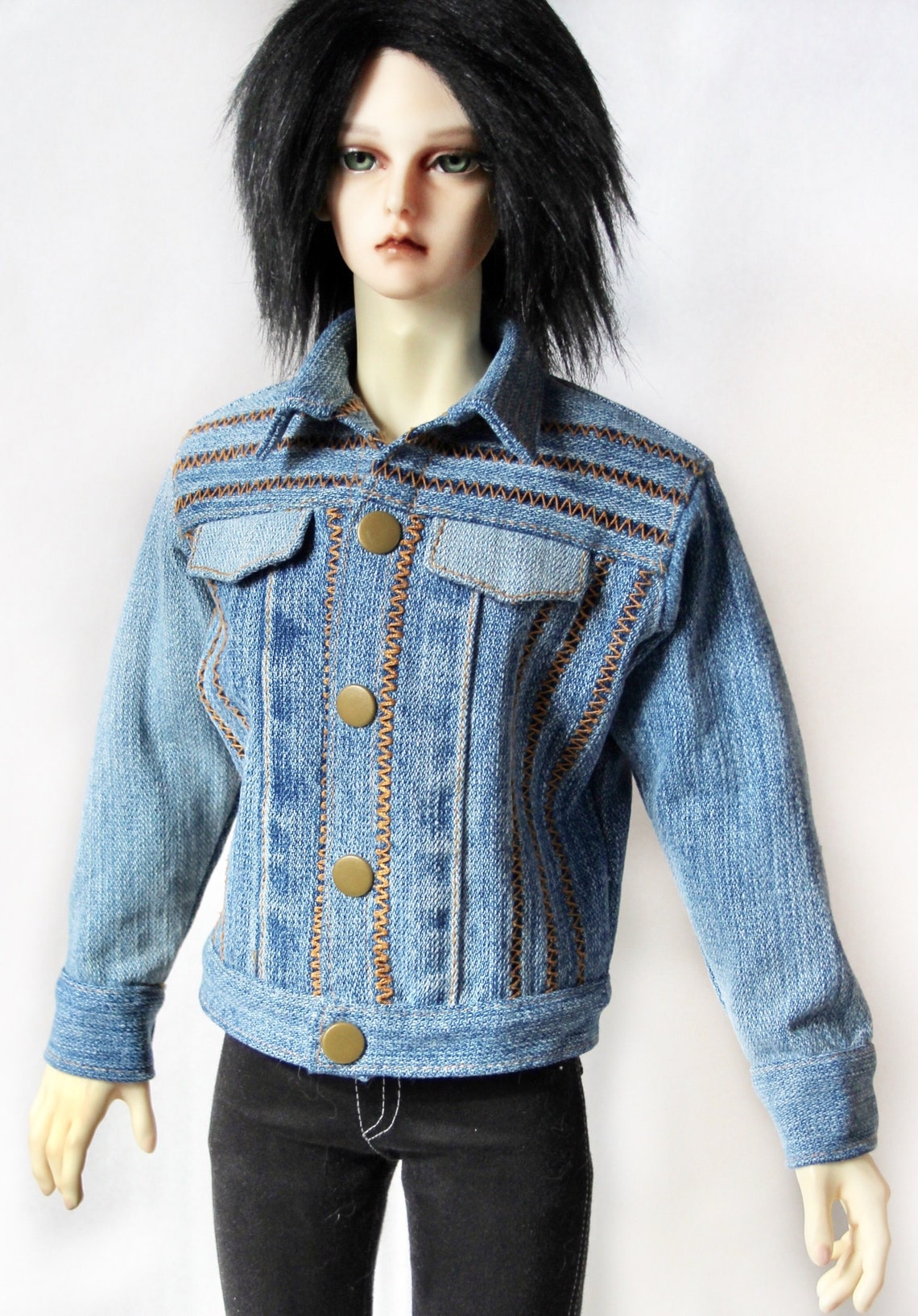Bustier En Jean Pour Poupée BJD Iplehouse Rexy NYID – 59 Cm – Fait Main France