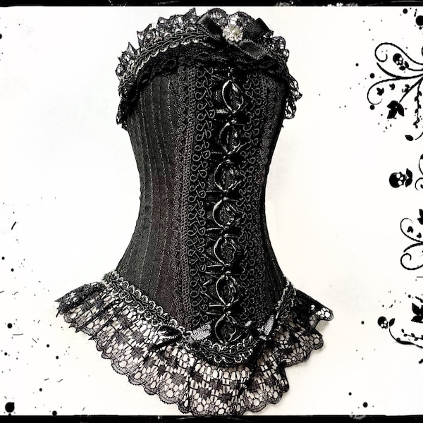 1/3 BJD GOTHIC CORSET, FiD, SiD, YiD, EiD, Victorian bustier