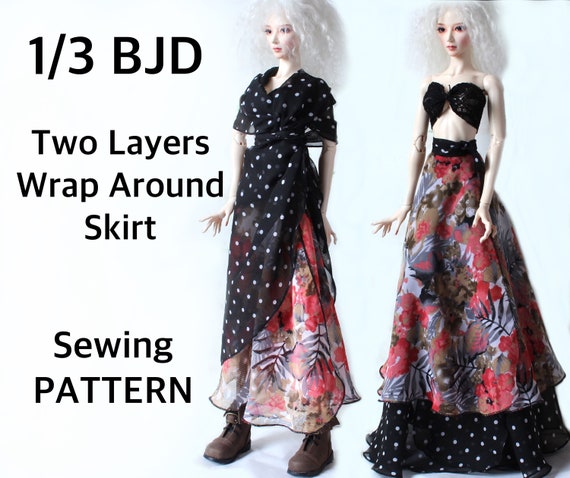 wrap around skirt tutorial clothing