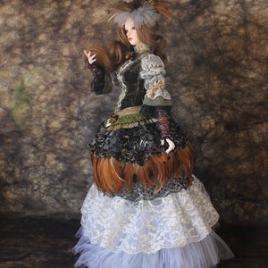 1/3 BJD traje barroco romántico, SiD, EiD, ropa de edición limitada traje único SiD vestido largo traje romántico imagen 7