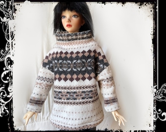 1/3 BJD Oversized sweater doll CLOTHES Knitted Tunic Doll Outfit Sd Clothing