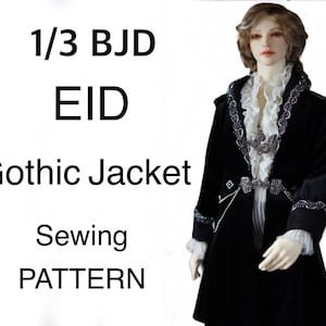 1/3 BJD Vampir Jacke Muster, Iplehouse EID, DiY Outfit, Kleidung, Puppenkleidung