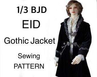 1/3 BJD Vampire jacket Pattern, Iplehouse EID, DiY Outfit, Clothes, Doll Clothing