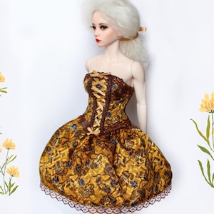 1/4 BJD FID DRESS, Dolls Corset, Bjd Skirt, Iplehouse fashion doll Outfit Clothes, Doll Clothing