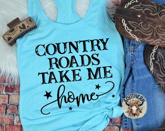 Country lyrics tank, country concert tank, country music graphic tee, Country road tank, Country aesthetic tank, Nashville shirt