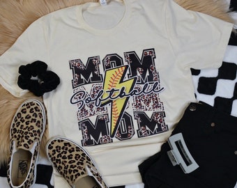 Softball mama shirt, baseball mama shirt, Game day shirt, tball shirt, Friday night lights, Loud proud baseball mom shirt