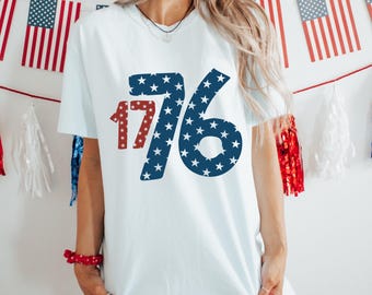 Camiseta patriótica de 1776 / Camiseta vintage estadounidense / Camiseta retro de la libertad de EE. UU. / Camiseta gráfica del 4 de julio / 250 años de libertad