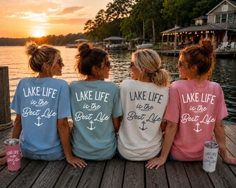 La vida en el lago es la mejor vida. Camiseta Comfort Colors - Camiseta de lago - Camiseta de verano - Camiseta de vacaciones