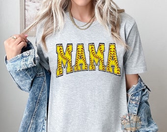 Softball mama shirt, baseball mama shirt, Game day shirt, tball shirt, Friday night lights, Loud proud baseball mom shirt