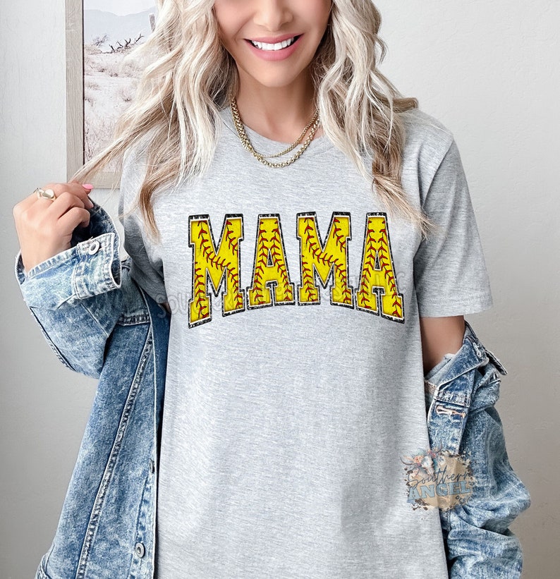 Softball mama shirt, baseball mama shirt, Game day shirt, tball shirt, Friday night lights, Loud proud baseball mom shirt image 1