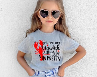Camiseta para niñas con estampado de cangrejos de río, camiseta de hermana de cangrejos.