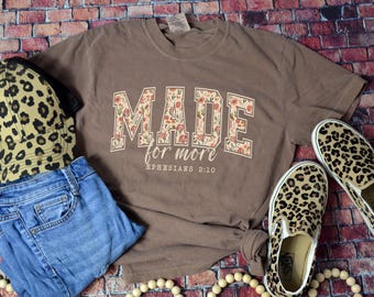 Camiseta con versículo bíblico Comfort Colors®, bonita camiseta cristiana para mujer, camiseta de Jesús, regalo cristiano, camiseta de Salvado por gracia, camiseta de Amor y Gracia