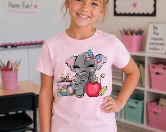 Meisjes T-shirt voor de eerste schooldag, Retro schoolshirt, Outfit voor de eerste schooldag, Gepersonaliseerd schoolshirt, Terug naar school, schoolshirt voor kinderen