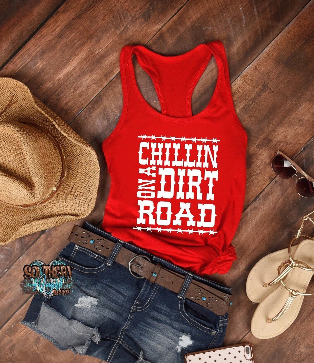 Chillin on A Dirt Road Tank Country Girl Shirt Country - Etsy