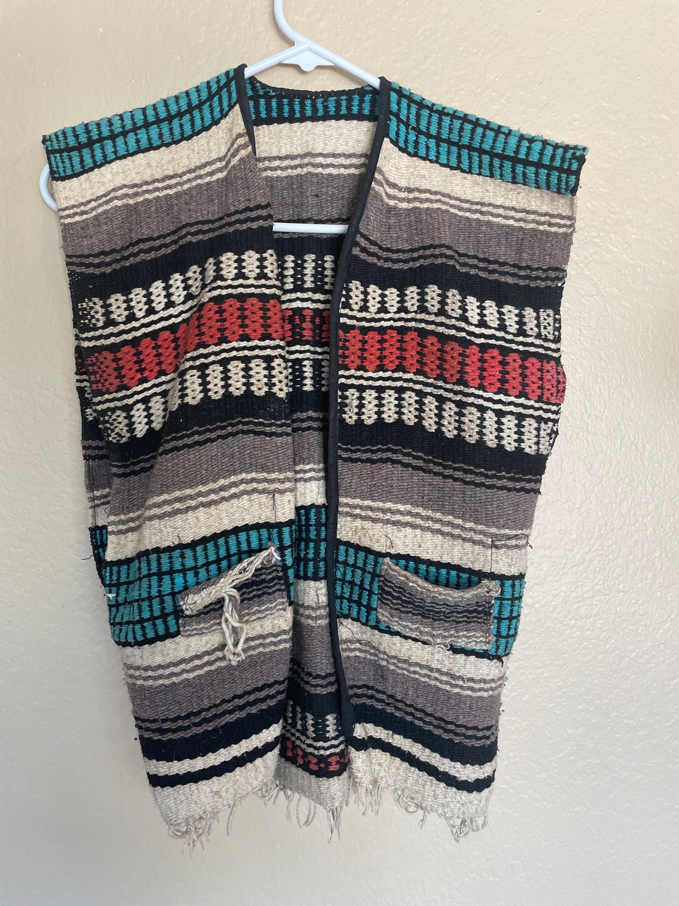 Mexican Blanket Vest - Etsy Canada