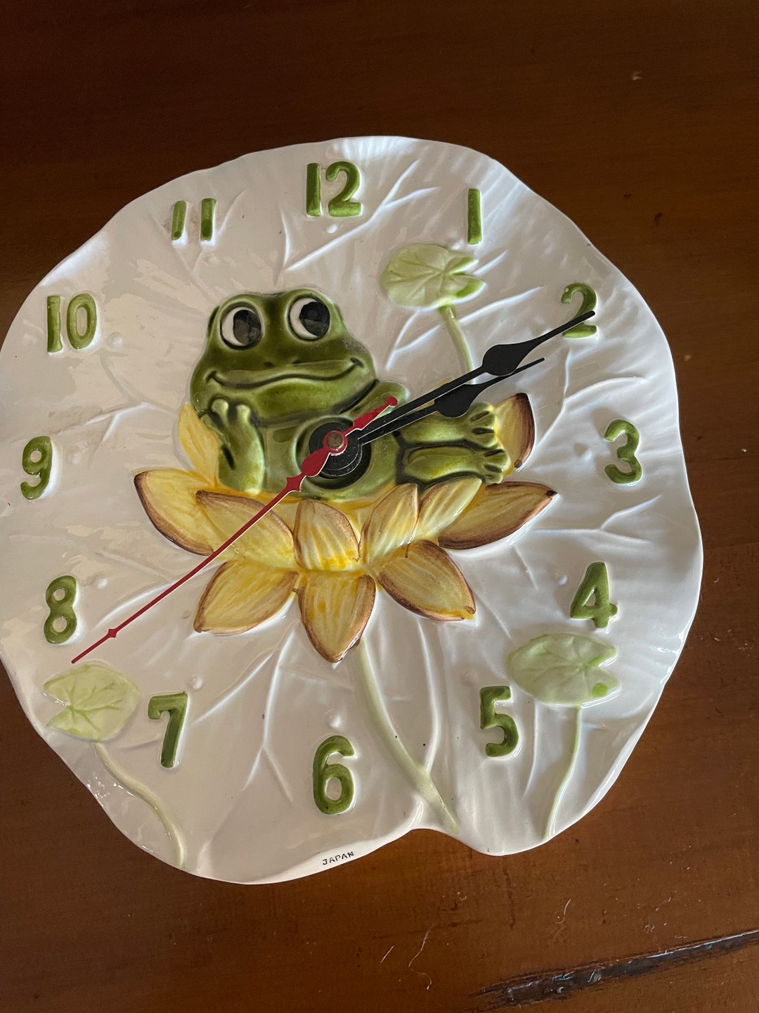 Vtg 1976 Neil the Frog WALL CLOCK Ceramic Japan Sears Roebuck Etsy