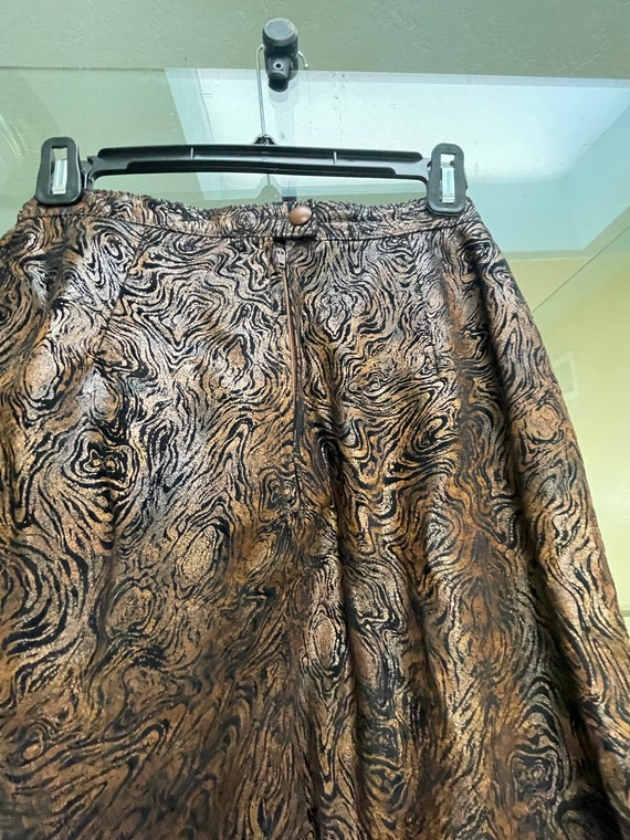 Vintage leather skirt. Marbled. Retro. Pencil skirt - Gem