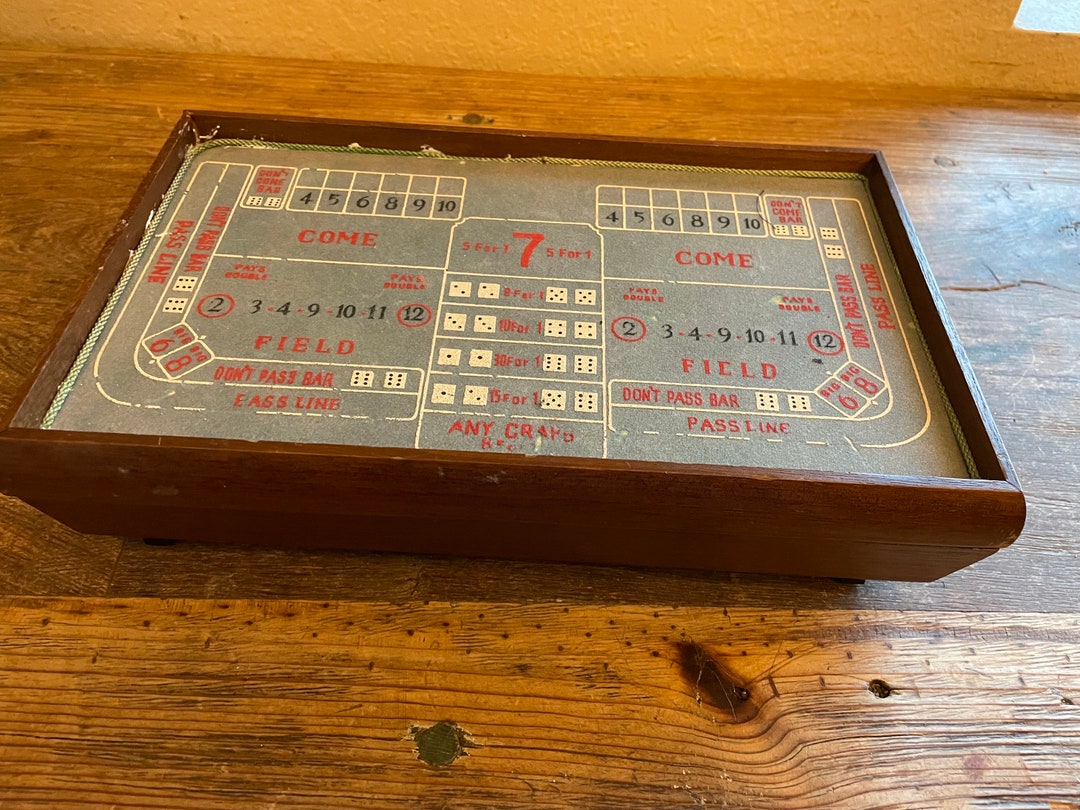 Rare Mid Century Vintage Craps Table Jewelry Box. Made in Etsy