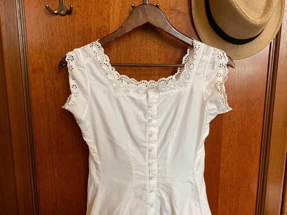 Vintage Underdress Nightdress Cotton Chemise Nigh