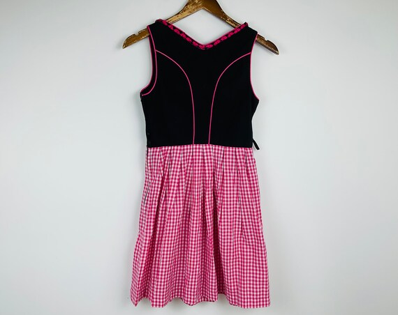 Vintage Dirndl Dress Sleeveless Austrian Trachten… - image 5