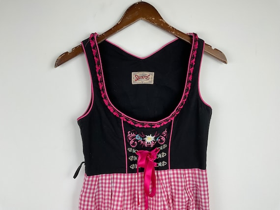 Vintage Dirndl Dress Sleeveless Austrian Trachten… - image 2