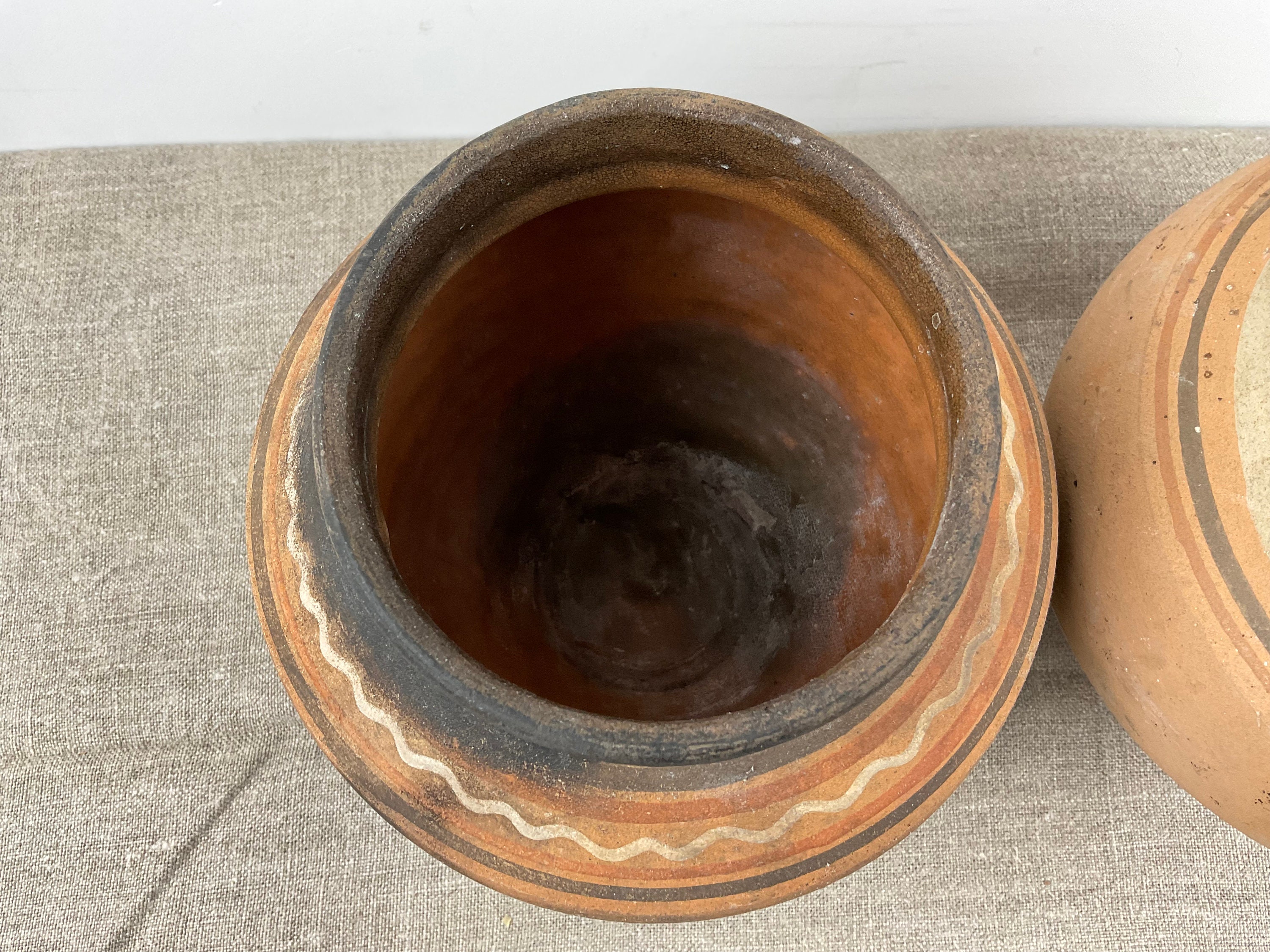 Set of 2 Clay Vessels Ukrainian Pottery Ceramic Vases Rustic Etsy